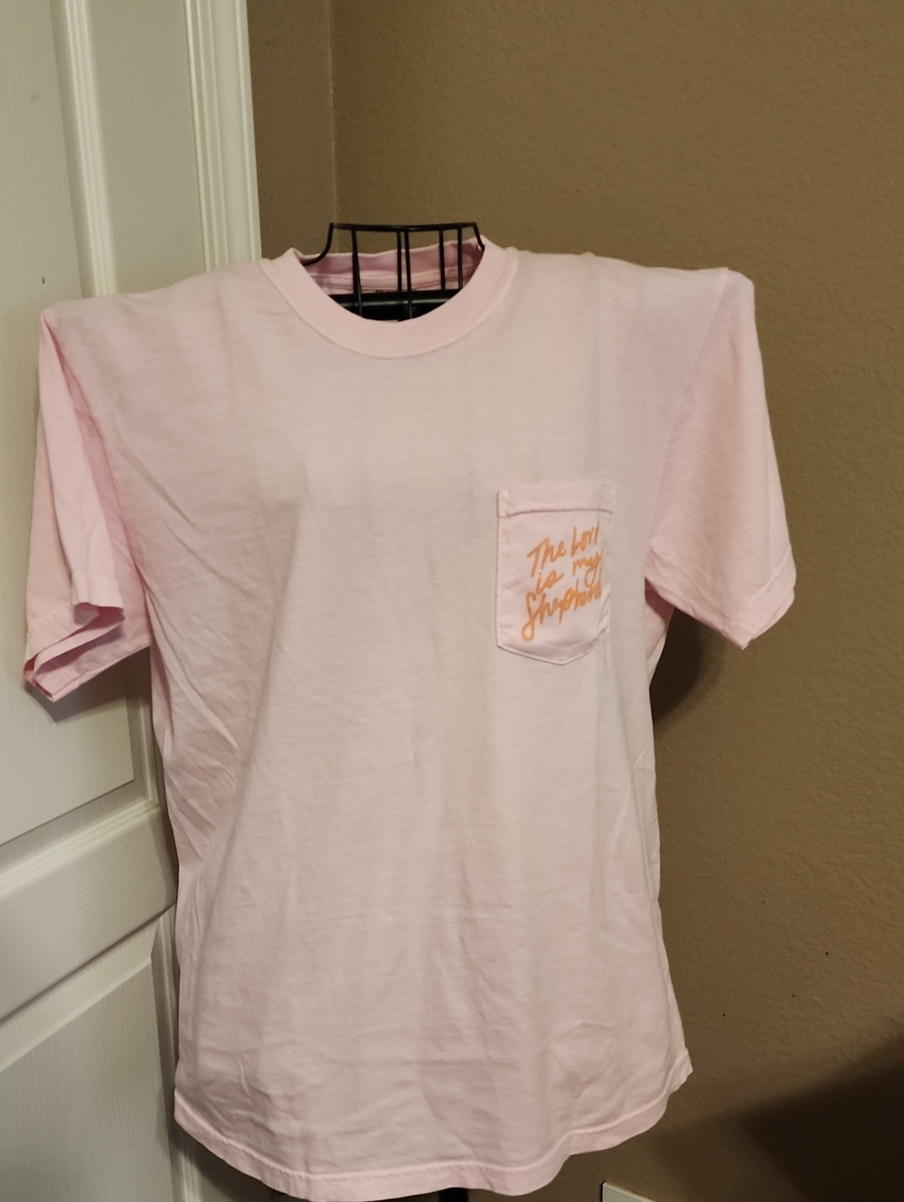 The Lord Is My Shepherd Pink Pocket T‑Shirt